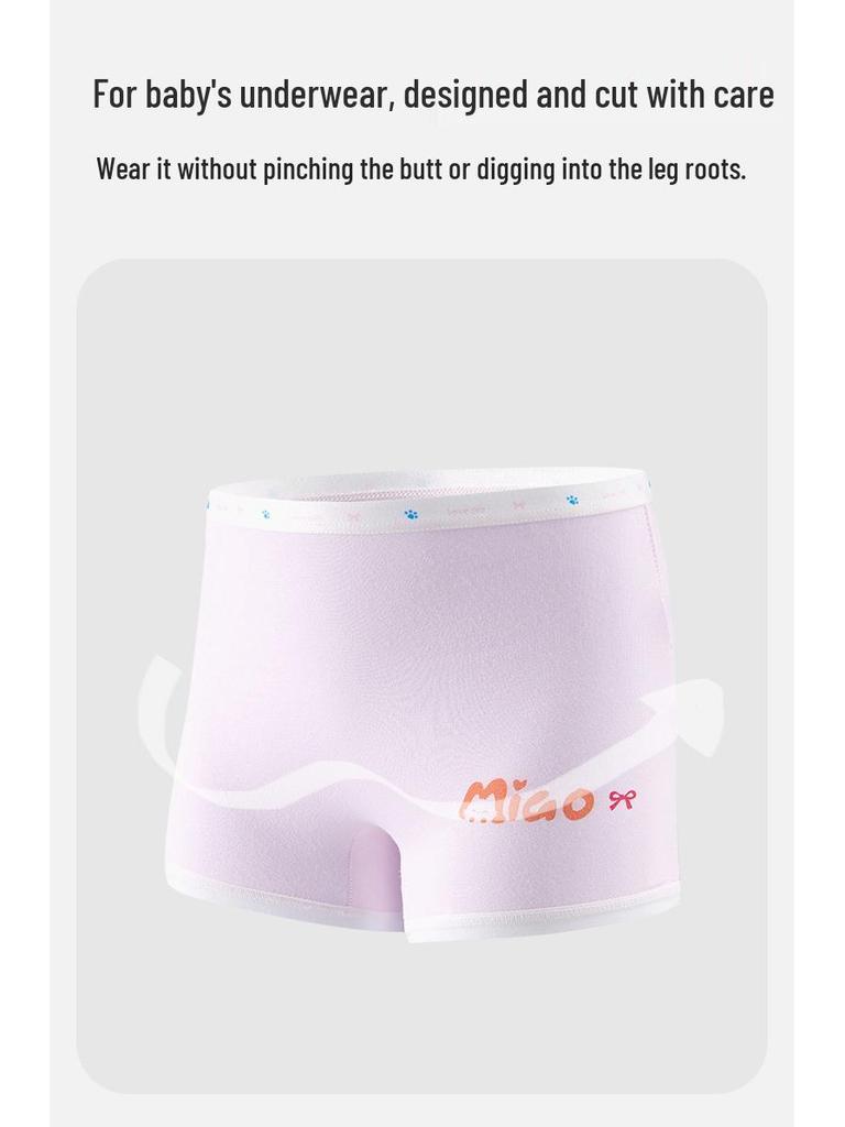 Girls' A-Class Cotton Boxer Shorts – Soft, Comfortable, No-Pinch Design for Toddlers and Children.
