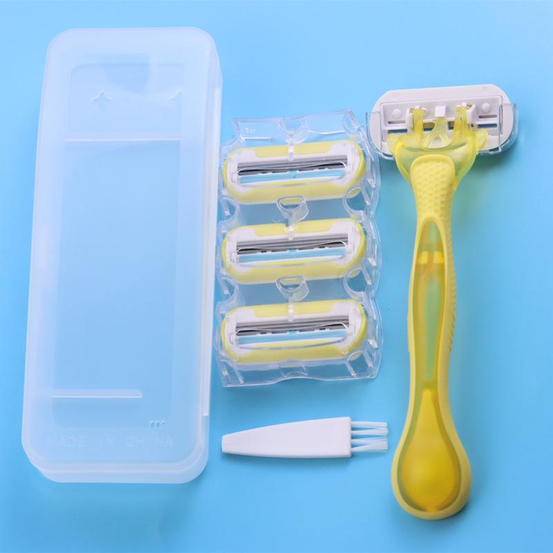 Women's Popular Manual Shaver with Replacement Blades - Hair Removal Razor in Box