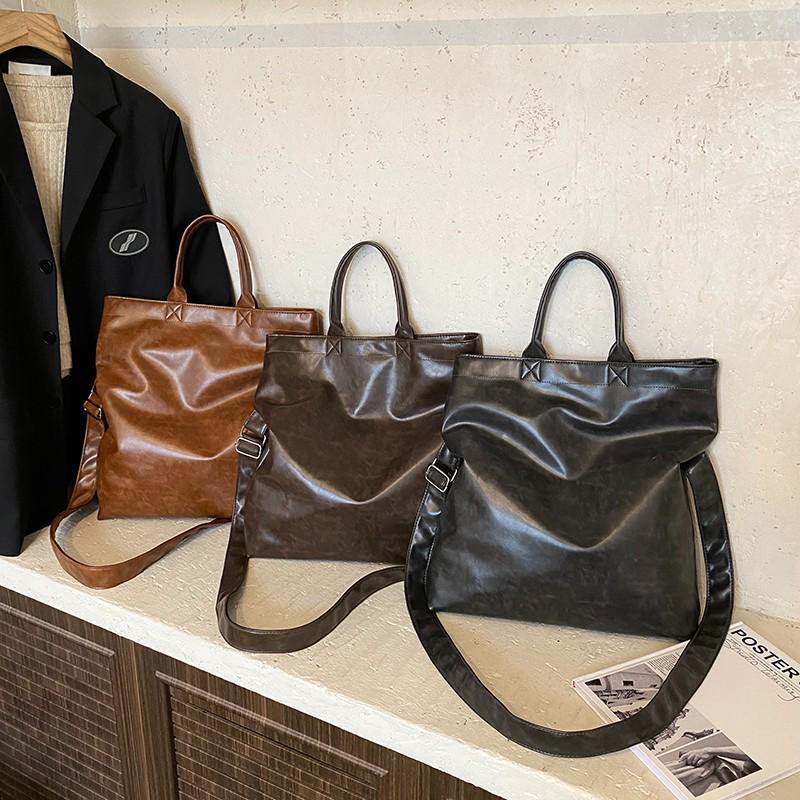 

2025 Korean-Style Large-Capacity Foldable Tote Bag for Women 38x42x11.5 коричневый