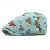 Women's Jacquard Butterfly Flat Cap Ivy Cap British Retro Brocade Woven Gatsby Cabbie Hat Adjustable Strap Ethnic Style