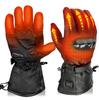 MIDIAN Electric Heated Motorcycle Full Goatskin with Carbon Fiber Protective Knuckle Windproof for Autumn and Winter Gloves, 12V, Fabric, DC3.5 Male,
