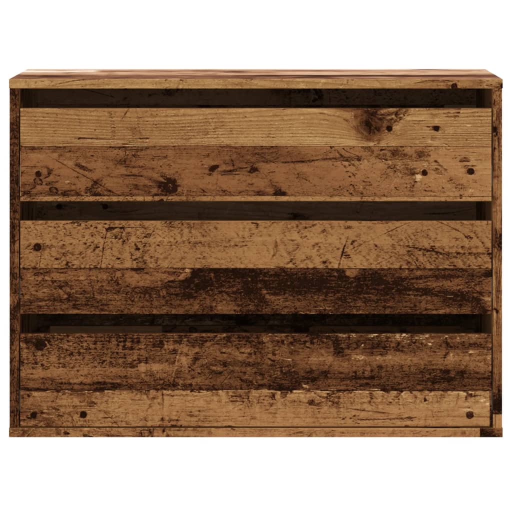 Vintage Wood Effect Chest of Drawers 31.5 X 16.1 X 22.8 In (L X W X H) Engineered Wood