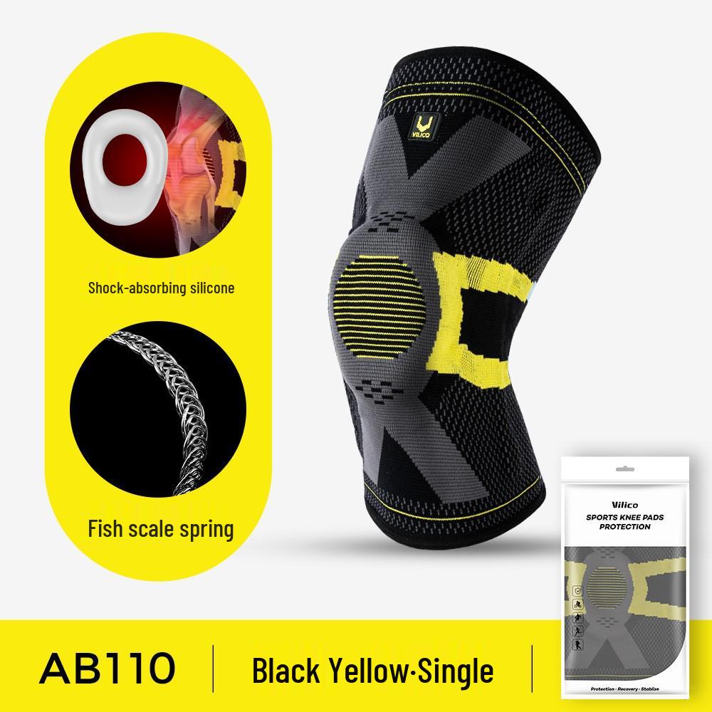 Breathable Silicone Spring Compression Knee Pads for Outdoor Sports & Activities