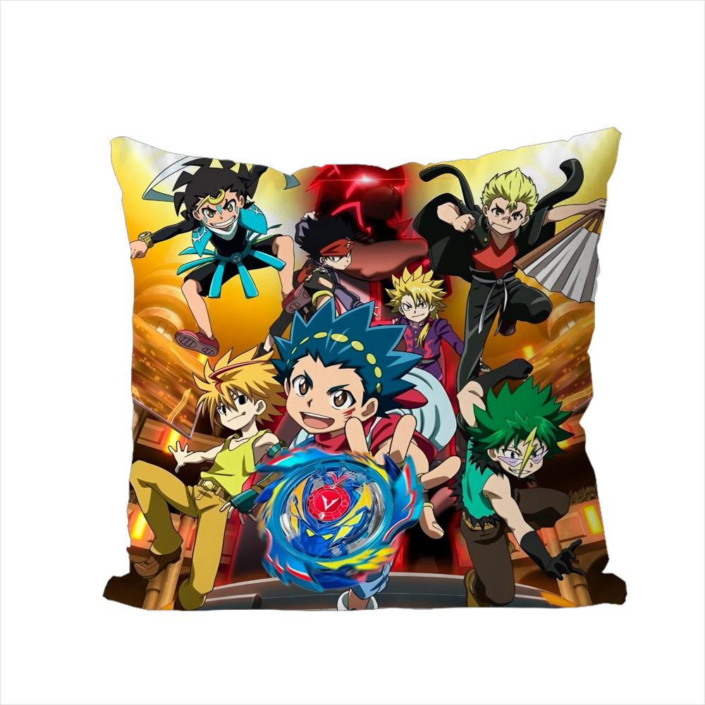 BAKUTEN SHOOT BEYBLADE Pillow Case For Car Sofa Decorative Home Doublesided Print Plush Square Throw Pillow Cushion Cover