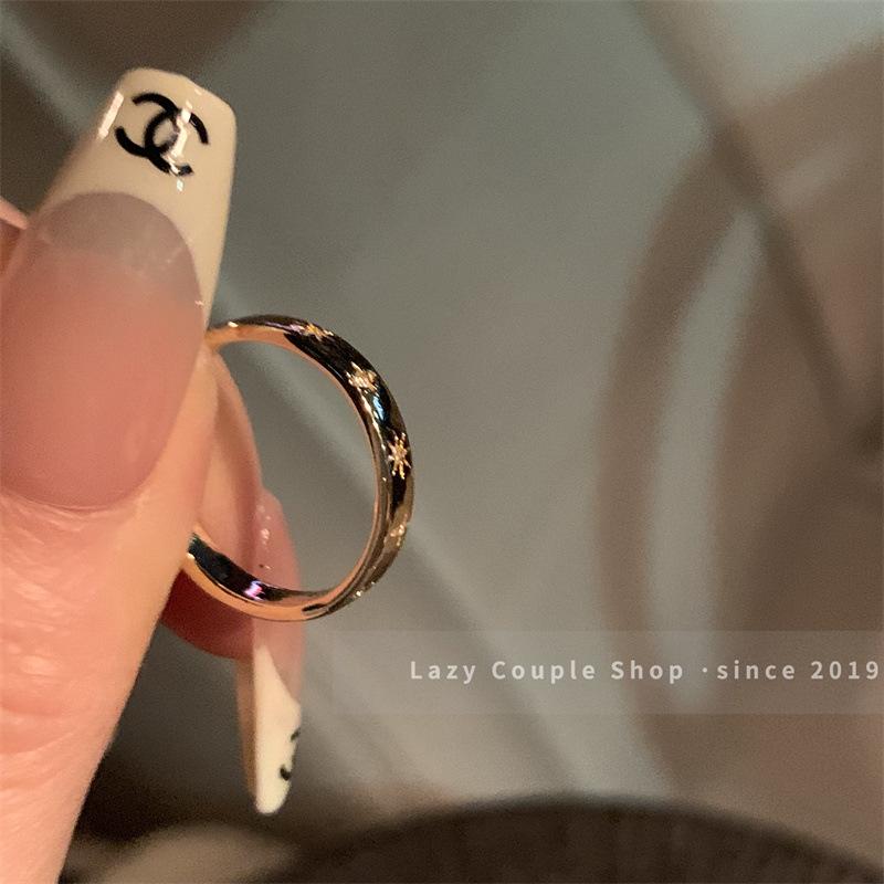 Color zircon drop glaze ring, female mango open ring ring ins style niche temperament jewelry open adjustable