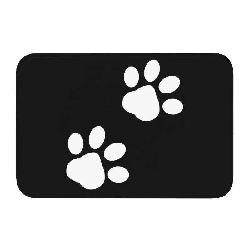 Colorful Dog Paw Pattern Welcome Entrance Door Mat Non Slip Rugs for Bedroom Decor Home Living Room Decoration Kitchen Floor Mat