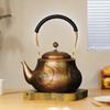 Pear Shaped Pure Copper Teapot, Handmade Hammered Copper Teakettle, Home Gas Boiling Tea Pot, Kung Fu Health Water Kettle, 1.5L