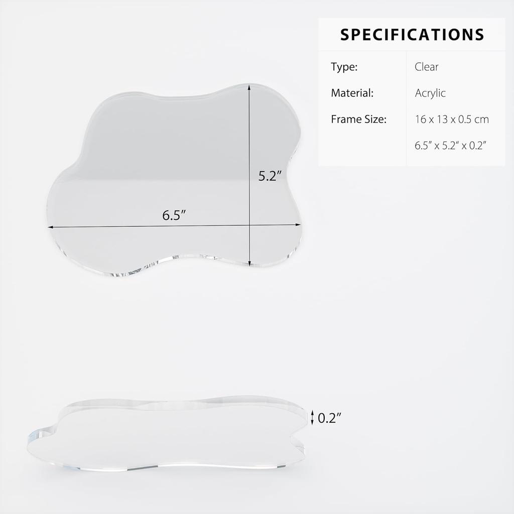 Creative Acrylic Coaster Clear Irregular Cloud Shape Coffee Cup Mat Decorative Heat Insulation Pads Home Table Placemat Decor