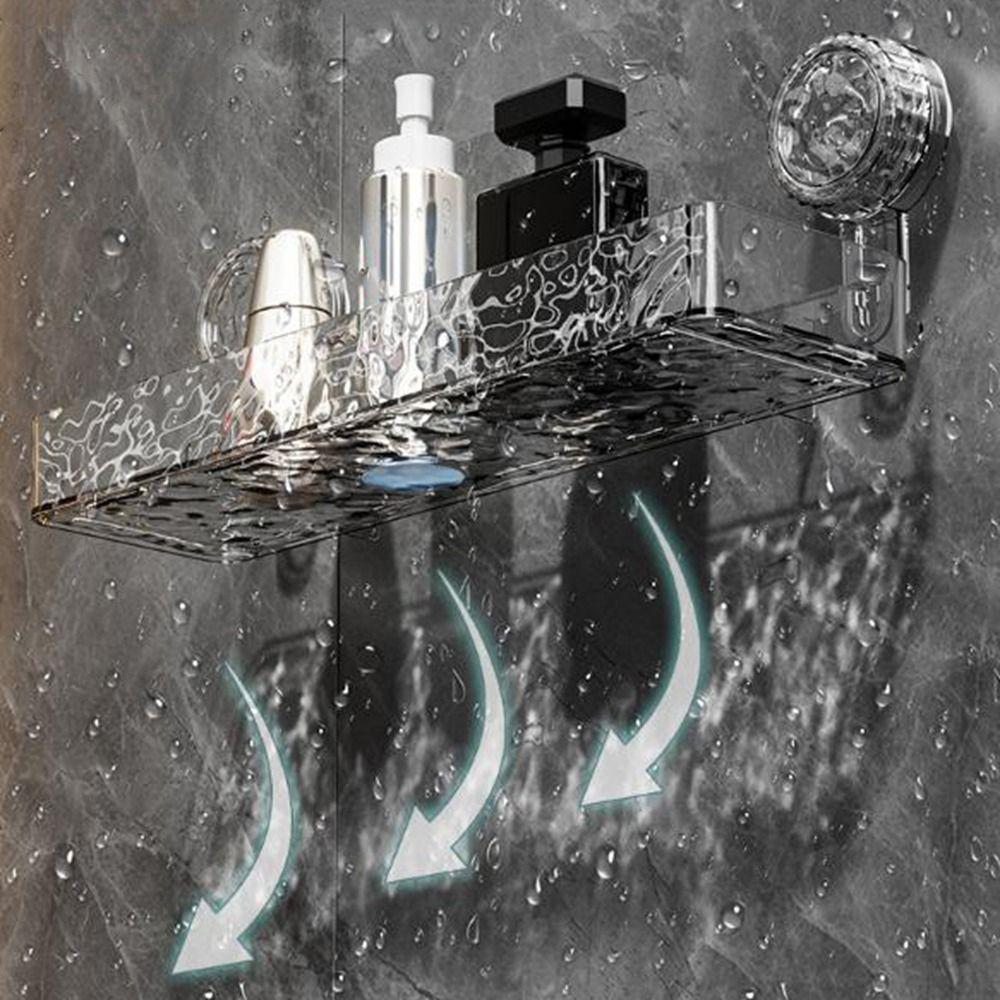 Plastic Suction Cups Shower Shelves Rectangular/Triangular Cosmetics Storage Rack  for Home