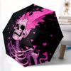 1pc Skeleheart Automatic Open/close Umbrella, 8-Rib Sturdy Structure, Portable Travel Umbrella, Parties, Everyday Use, Outdoor Accessory, Ar