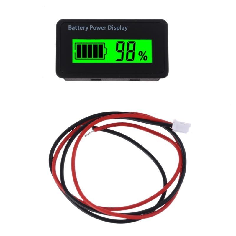 Battery Monitor Digital Battery Capacity Voltmeter Tester Percentage Level