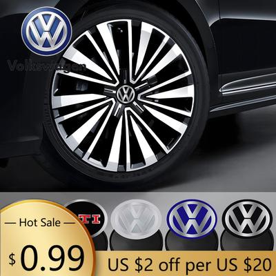Per VOLKSWAGEN VW 56/60/63/65/68MM Coprimozzi Centrali per Ruote Auto Tappi Mozzo Adesivo Emblema Decorazione Per Volkswagen VW GTI R Golf Polo T