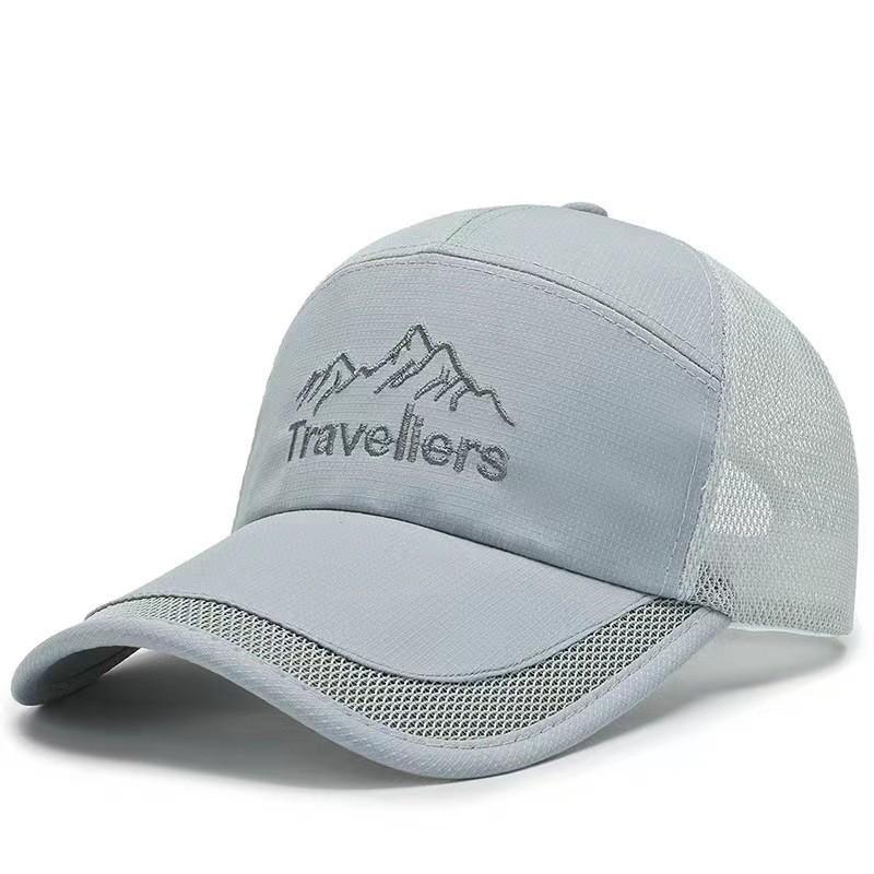 Mesh Mens Baseball Cap Mountain Embroidery Sun Protect Breathable Outdoor