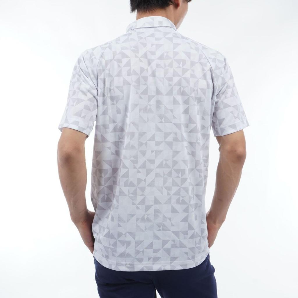 BRIDGESTONE Golf AGM06A Men's Short Sleeve Golf Shirt, White