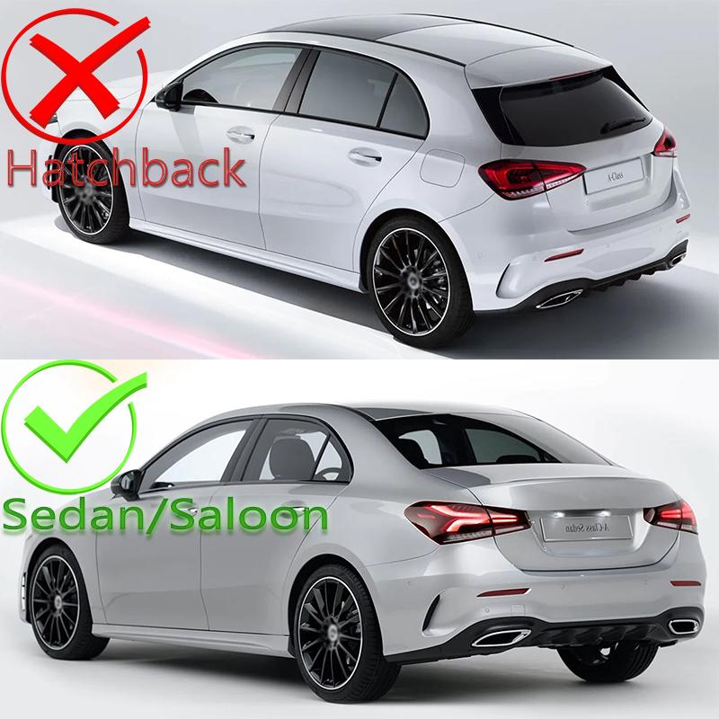 For Mercedes Benz A Class W177 Sedan A180 A200 A250 A35 AMG 2020 2021+ Rear Bumper Trim Cover Fender Flicks Canards Car Styling