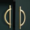 Retro Light luxury wardrobe handle Zinc Alloy Cupboard Pulls Kitchen Cabinet Drawer Handle Semi-circular Furniture Decor