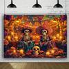 1pc Death God Party Background Banner, 39×59 inches - 70.8×90.5 inches Skull Garland Decorationzyc