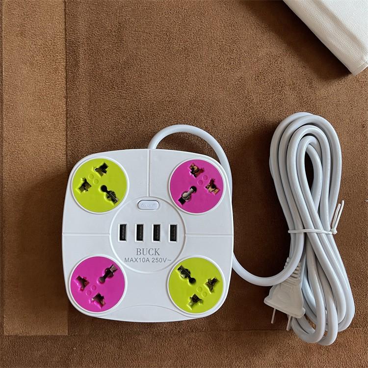 Universal Power Strip 230V: 3m-5m, Multi-USB, Compatible with UK, US, Vietnam, Thailand, Europe.