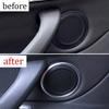 Fit For BMW X1 F48 2016- Silver Steel Inner Door Speaker Ring Cover Trim 6X