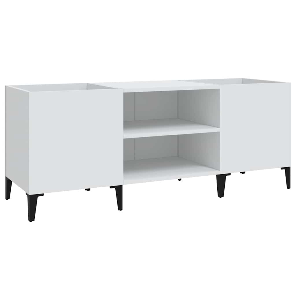 Vidaxl Szafka Na Płyty, Biała, 121X38X48 Cm, Materiał Drewnopochodny