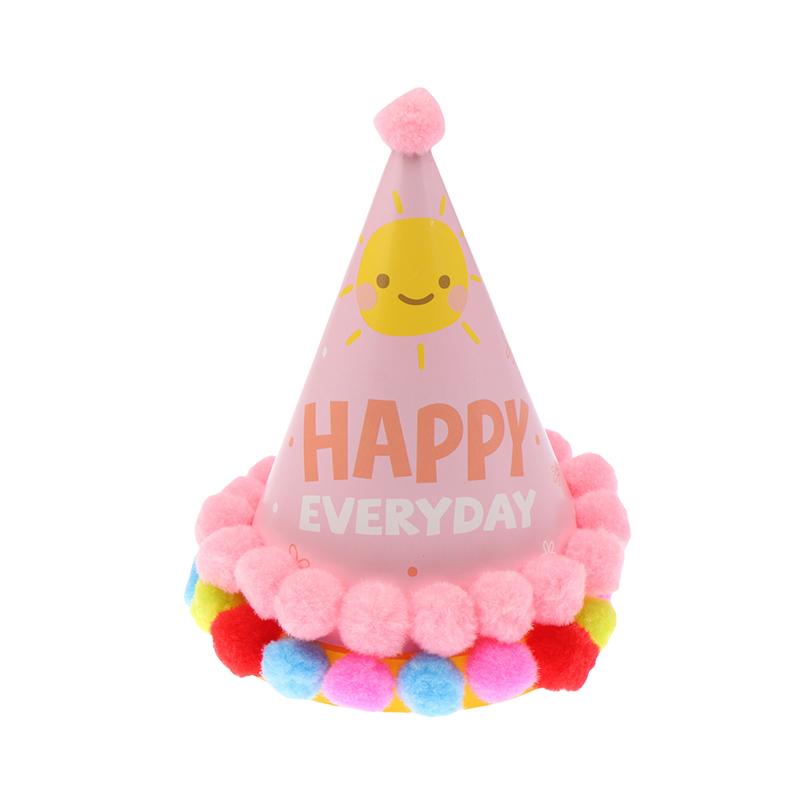 10Pcs/Bag Happy Birthday Party Hats Rainbow Diy Handmade Cap Crown Baby Shower Decoration Boy Girl Birthday Party Photo Props