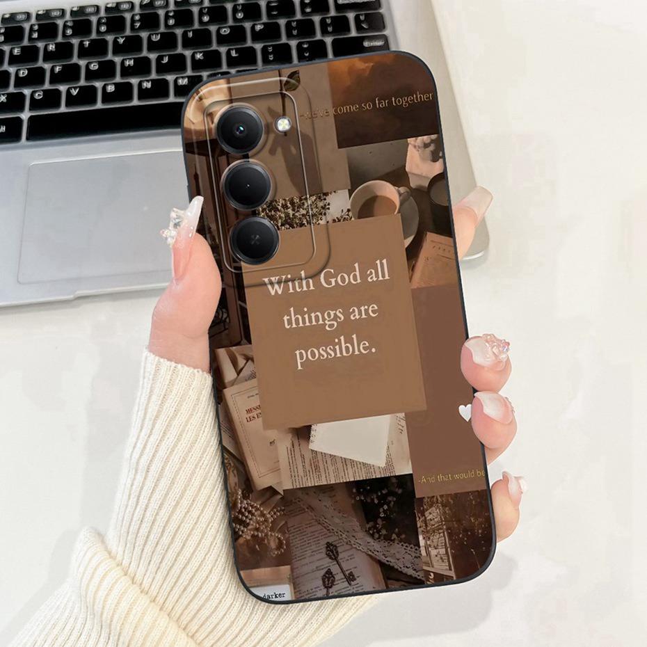 Beautiful Floral Phone Case For Xiaomi Redmi 15 5G / Note 15R Soft Silicone Shockproof Cases For Redmi Note15R 15 5G Bumpers