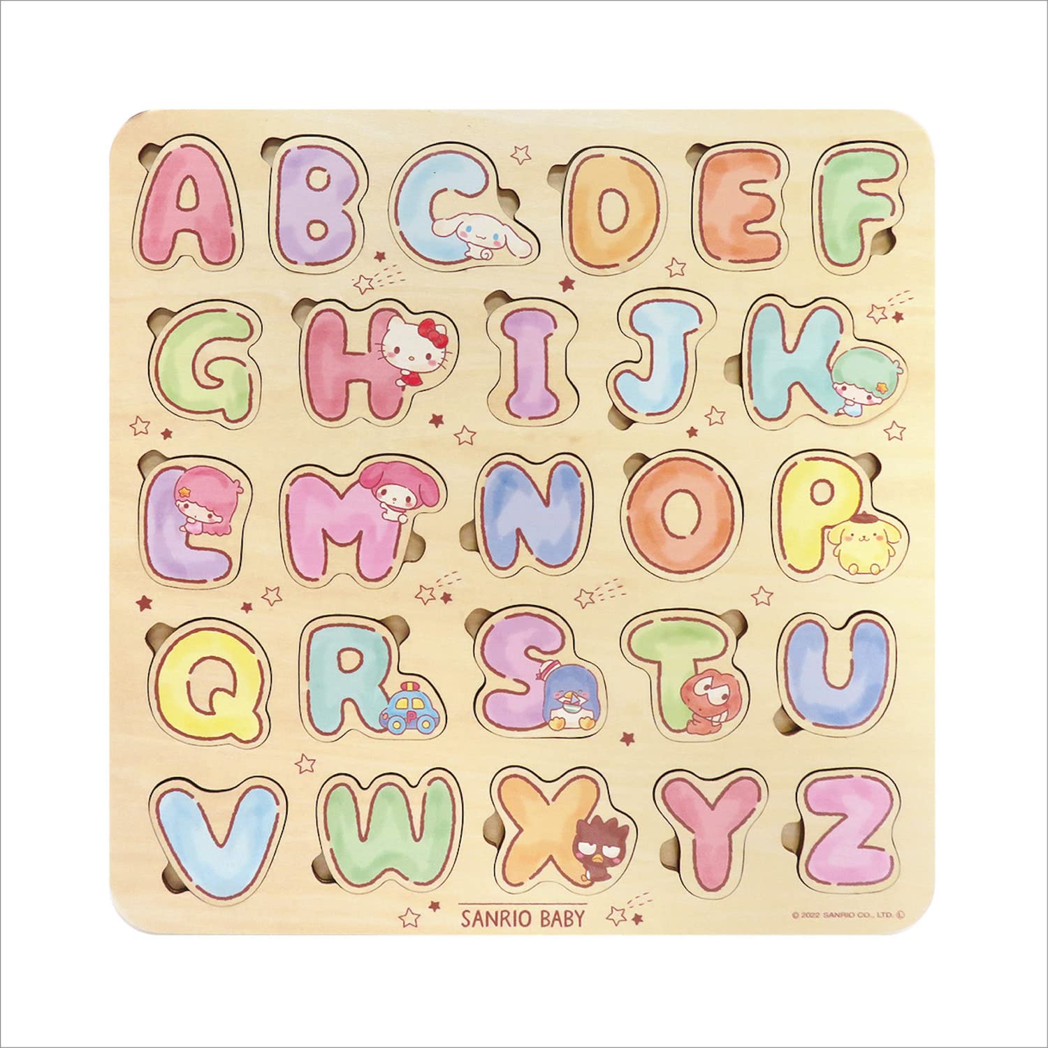 

Деревянный пазл-алфавит Sanrio Baby, 26 деталей