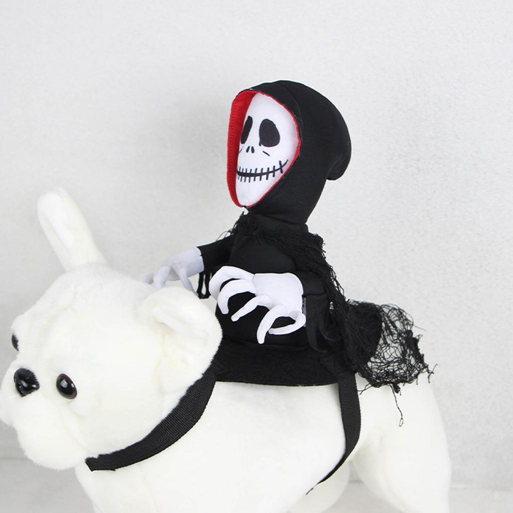 Cute Dog Photo Props Dress Up Costume Pet Cap Soft Black Ghost Coat for Jacket Funny Cosplay Accessories Cats