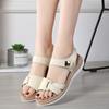 Summer Women 'S Sandals Wedges Heels Ladies Comfortable Hook &Loop Mid Heels Student Back Strap Womans Casual Soft Shoes