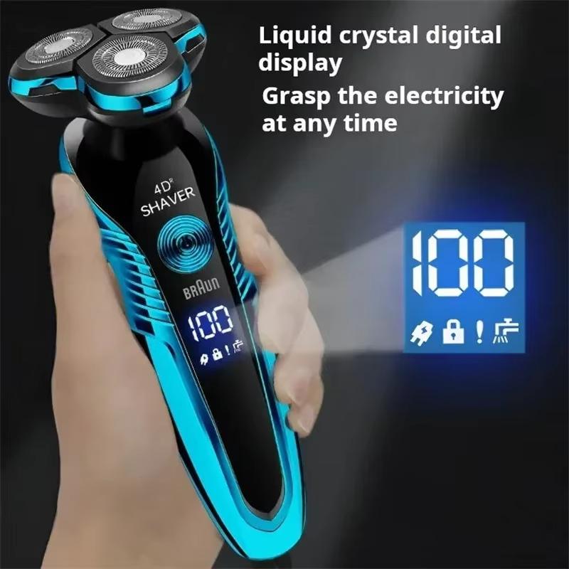 Electric Shaver 4D For Men Electric Hair Clipper USB Rechargeable Professional Portable Hair Trimmer Hair Cutter Wet-Dry Use