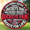Ohio Buckeye Fan Metal Wall Art For Sports Bar Man Cave Home Decor