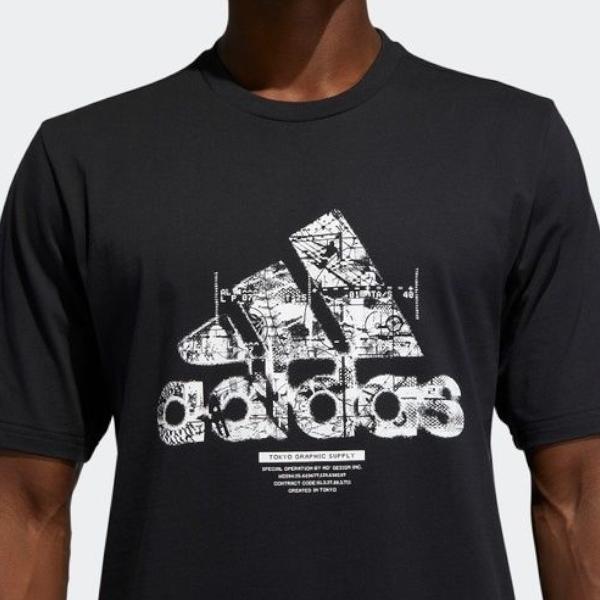 Adidas T Shirts Men's Black Crew Neck Moderate Straight Fit FQ2891