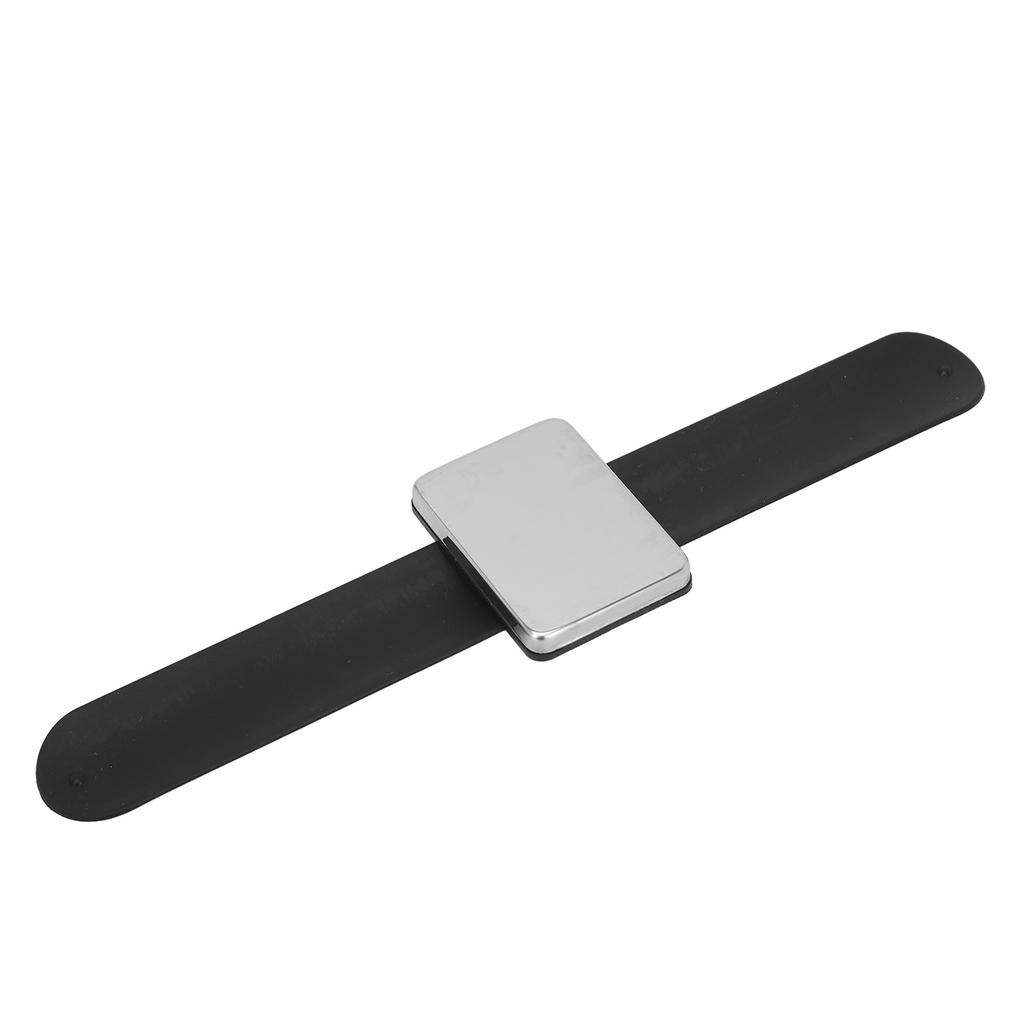 Magnetic Makeup Mixing Palett Bracelet Silicone Cosmetic Applicator Wrist Strap Rectangle Black