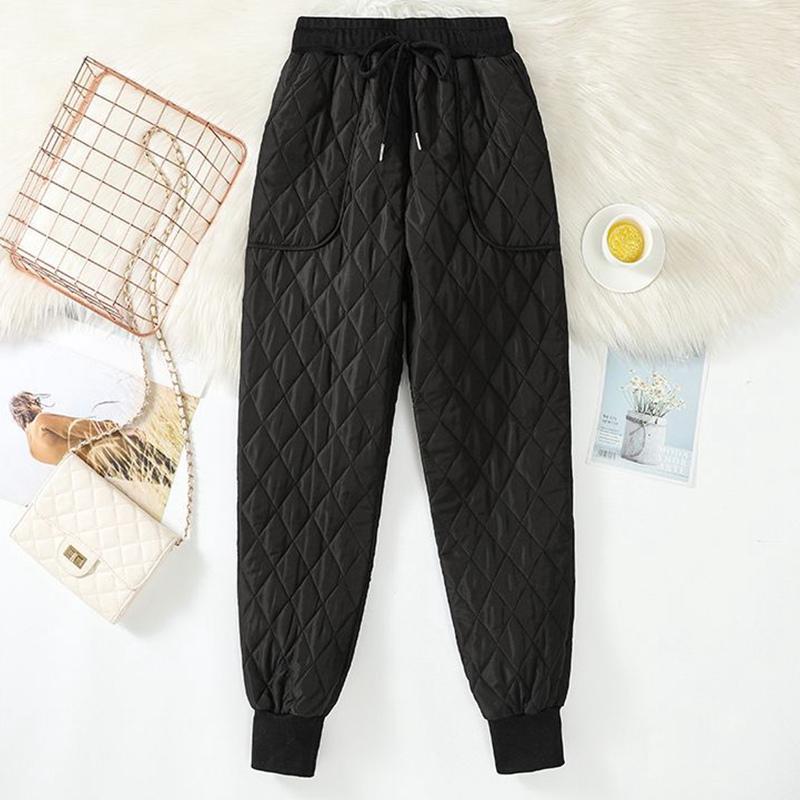 Light Down Warm Silk Cotton Pants Loose Large Size Fashion Casual Harlem Clip Cotton Pants Female Winter