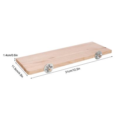 Hamster Wood Platform 31x11.5cm Rectangle Wooden Pet Hamster Chinchilla Chipmunk Cage Chew Toy Stand Platform Pedal Board
