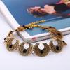 Bohemian Style Necklace Alloy Geometric Artificial Turquoise Jewelry For Casual And Gift Use