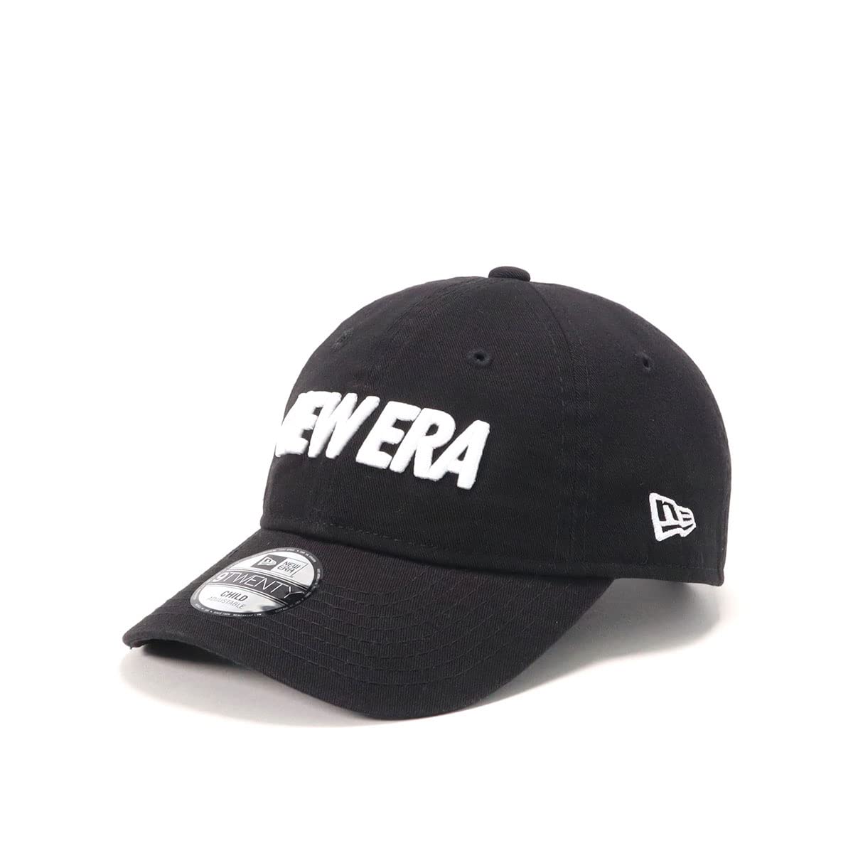 

[New Era] Детская бейсболка 9TWENTY из выстиранного хлопка с логотипом-надписью, черная