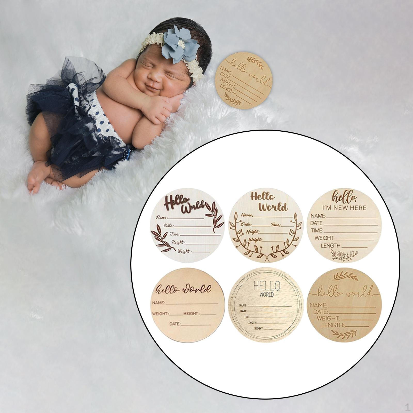 18x Baby Milestone Discs Monthly for Newborn Photography Props