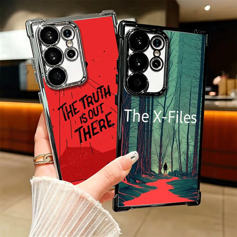 The X Files I Want to Believe Soft Phone Case For Samsung Galaxy S26 Ultra S25 Edge S24 FE S23 Plus S22 S21 + S20 Plating Anti-F