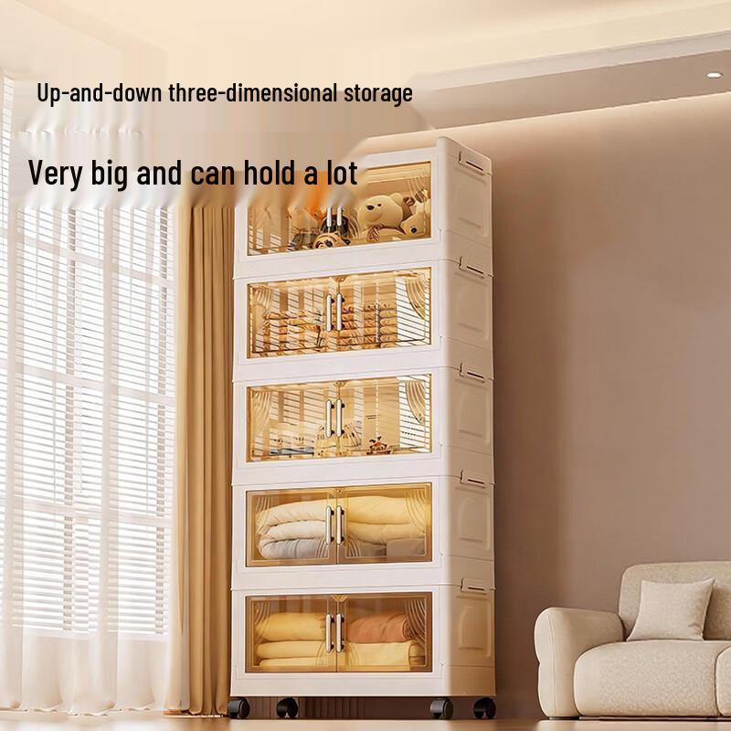 Foldable Rolling Magnetic Storage Cabinet