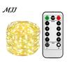 Battery Operated Fairy Lights Copper Wire with Remote, 8 Modes 10-Level Dimming Timer, Waterproof Portable Powered String for Christmas