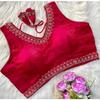 Blusa sin mangas de mezcla de seda para mujer Ropa de fiesta india Diseñador Étnico Choli