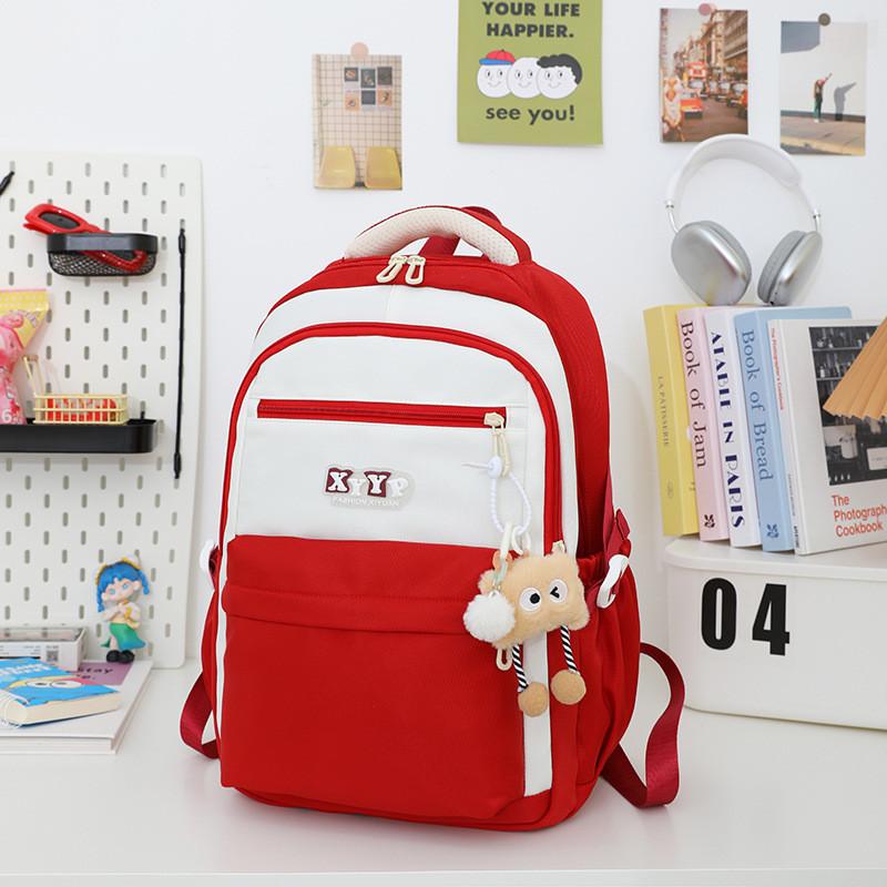 Oxford Cloth Student Backpack With Large Capacity And Arched Shoulder Straps For School Use