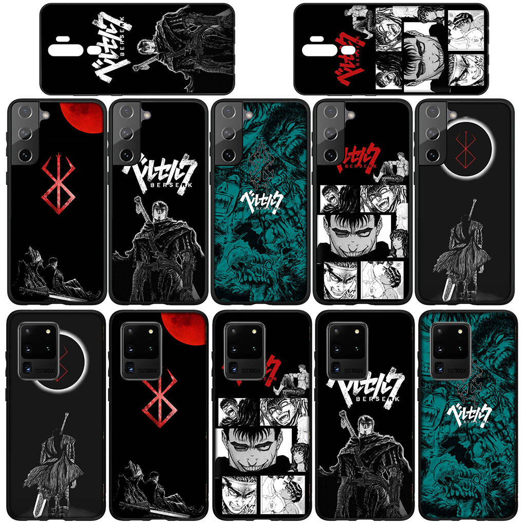 Coque de téléphone pour Samsung Galaxy S25 S23 S22 S21 S10 S24 Ultra FE A05 A06 A15 A16 A36 A37 A35 A54 A55 A56 A57 A25 A26 A53 A17 Berserk Guts Couverture Comics