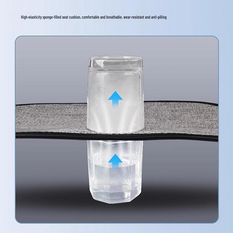 Breathable Non-slip Universal Car Seat Cushion Set, Four Seasons Linen, Three-piece Rear Row Pad