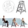 Chaise haute évolutive sit up iii en bois - roba - réglable en hauteur - taupe