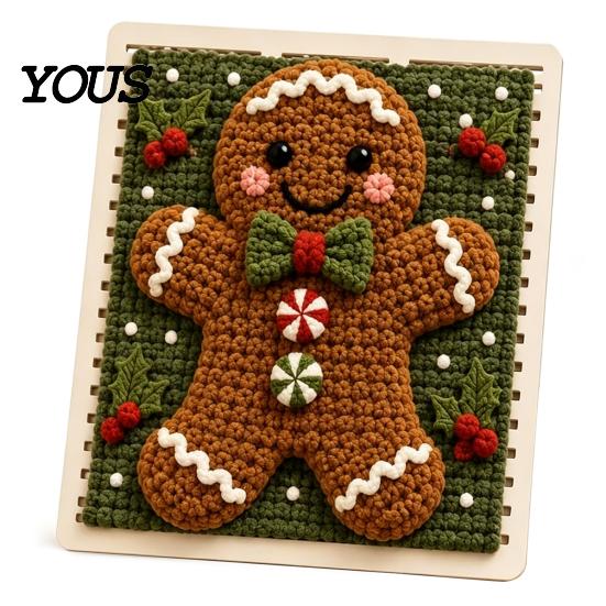 Handmade Yarn Art Craft DIY Fabric Weaving Painting Kit, Halloween Christmas Crochet Kit Decor Projects for Decoration, Beginner Project Set Supplies