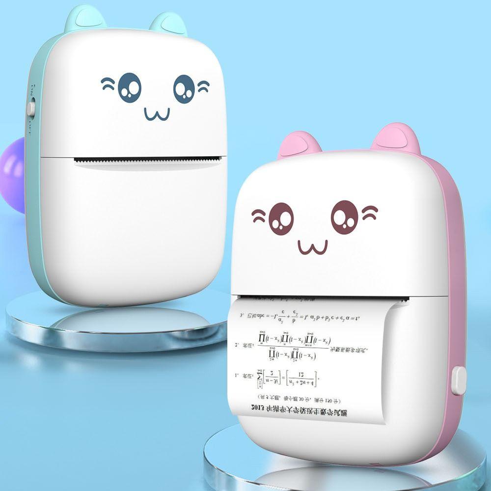 Cat Shaped Thermal Printer Portable Wireless Bluetooth Printer  Student