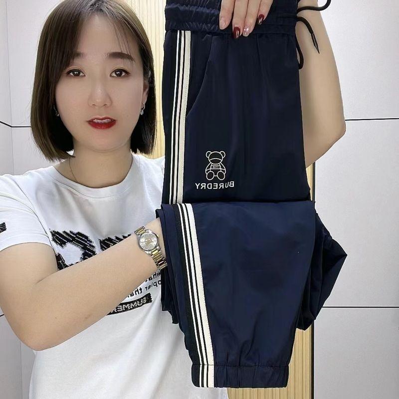 

Milk Silk Quick-Drying Loose-Fitting Lightweight Thin Cropped Casual Pants Navy 4XL