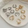6Pcs/Set Geometric Cuff Rings Set For Women Fashion Chic Smooth Irregular Adjustable Finger Ring Vintage Jewelry Gift 2026